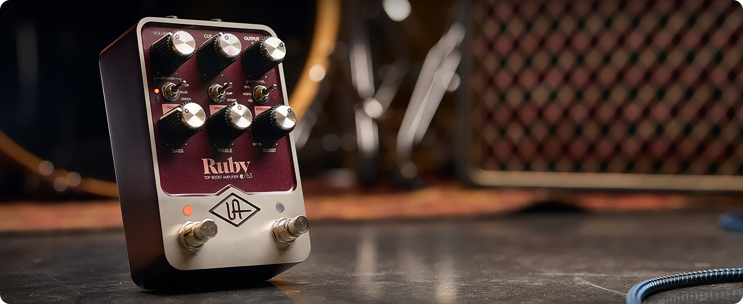 Amazon.com: Universal Audio UAFX Ruby '63 Top Boost Amplifier